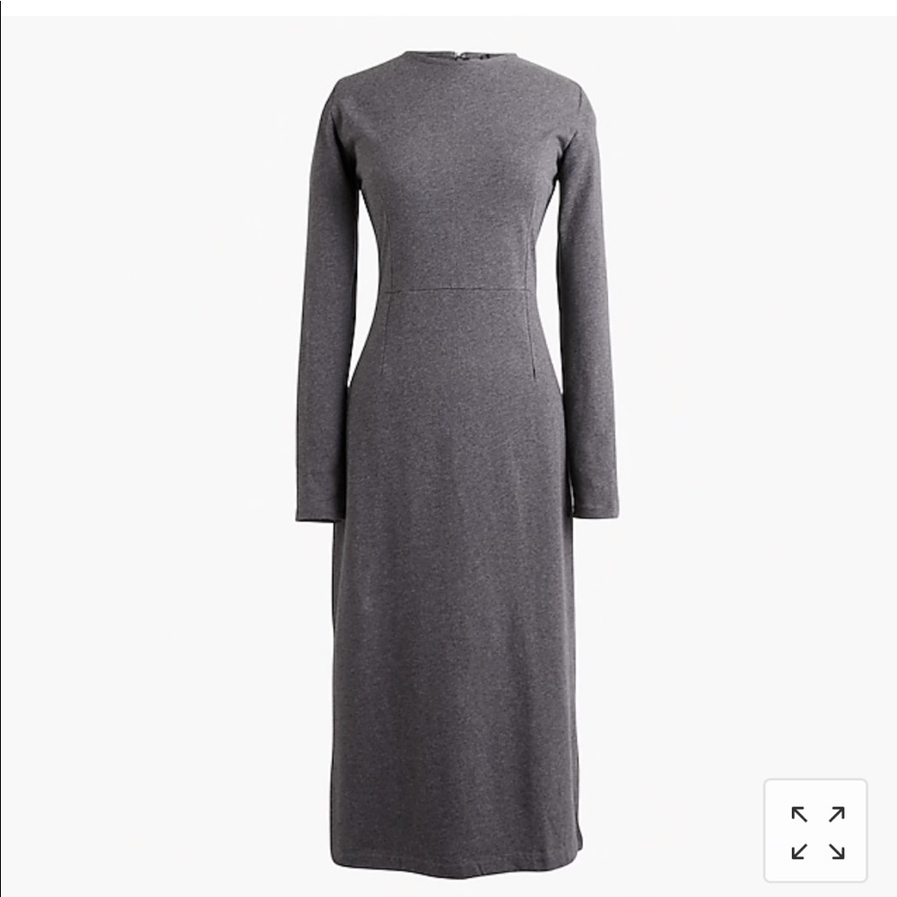 J. Crew Gray Midi Dress
